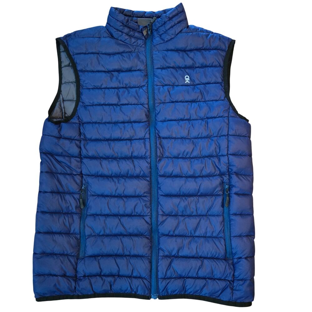 Little Donkey Andy Men's Lightweight Puffer Vest in royal blue size small